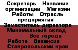 Секретарь › Название организации ­ Магазин Работы › Отрасль предприятия ­ Заместитель директора › Минимальный оклад ­ 20 000 - Все города Работа » Вакансии   . Ставропольский край,Невинномысск г.